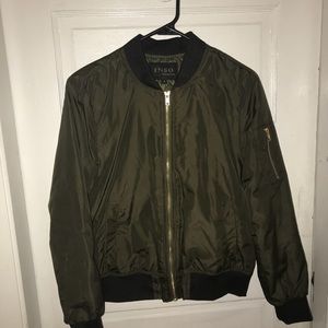 Green bomber jacket